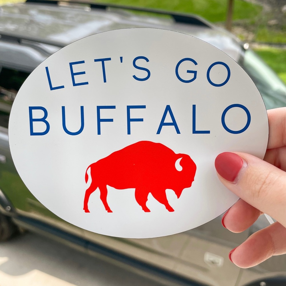 Let’s Go Buffalo Oval Car Magnet